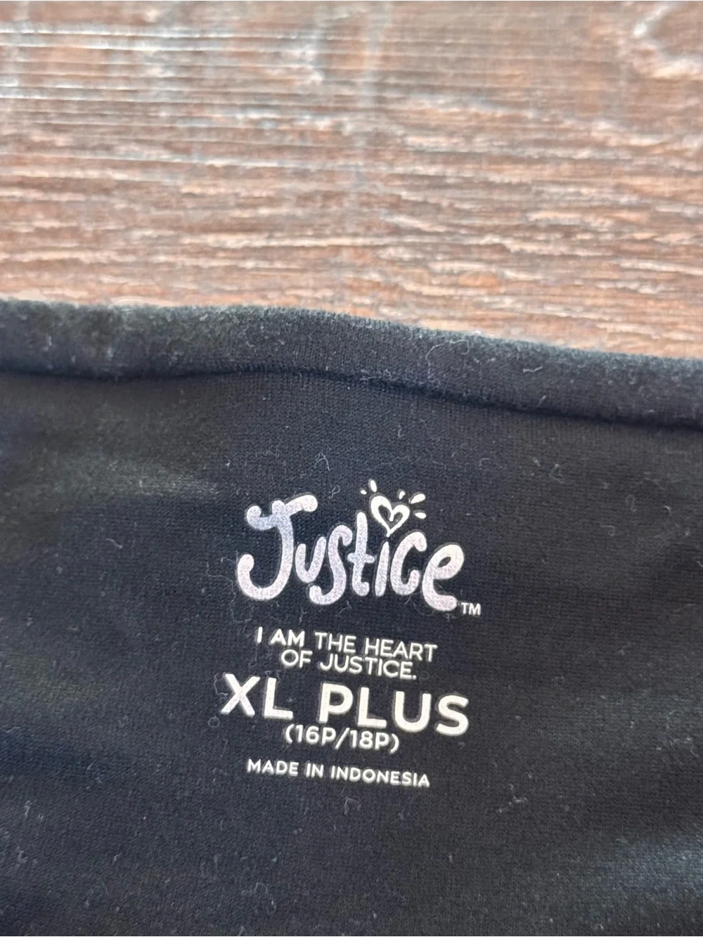 Justice Black Leggings with Blue, Purple, Pink & Yellow Side Stripes